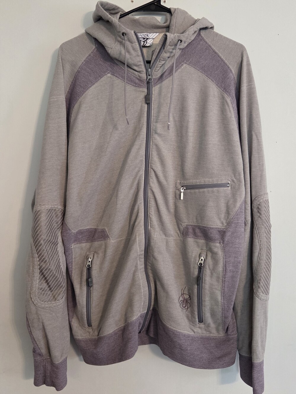 Vintage Y2K Spyder VENOM Full Zip Grunge Skate Hoodie Ski M RARE - Picture 16 of 16